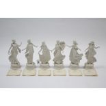 Six Wedgwood "Dancing Hours" collection figures, each with certificate. (w.a.f.)