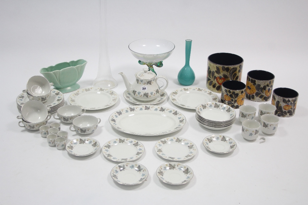 A Ridgways Vinewood “White Mist” pattern thirty-nine piece dinner & tea service; & various items