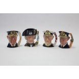 Four Franklin porcelain Maritime Trust Series character jugs – “Admiral Lord Howe” “Admiral of the