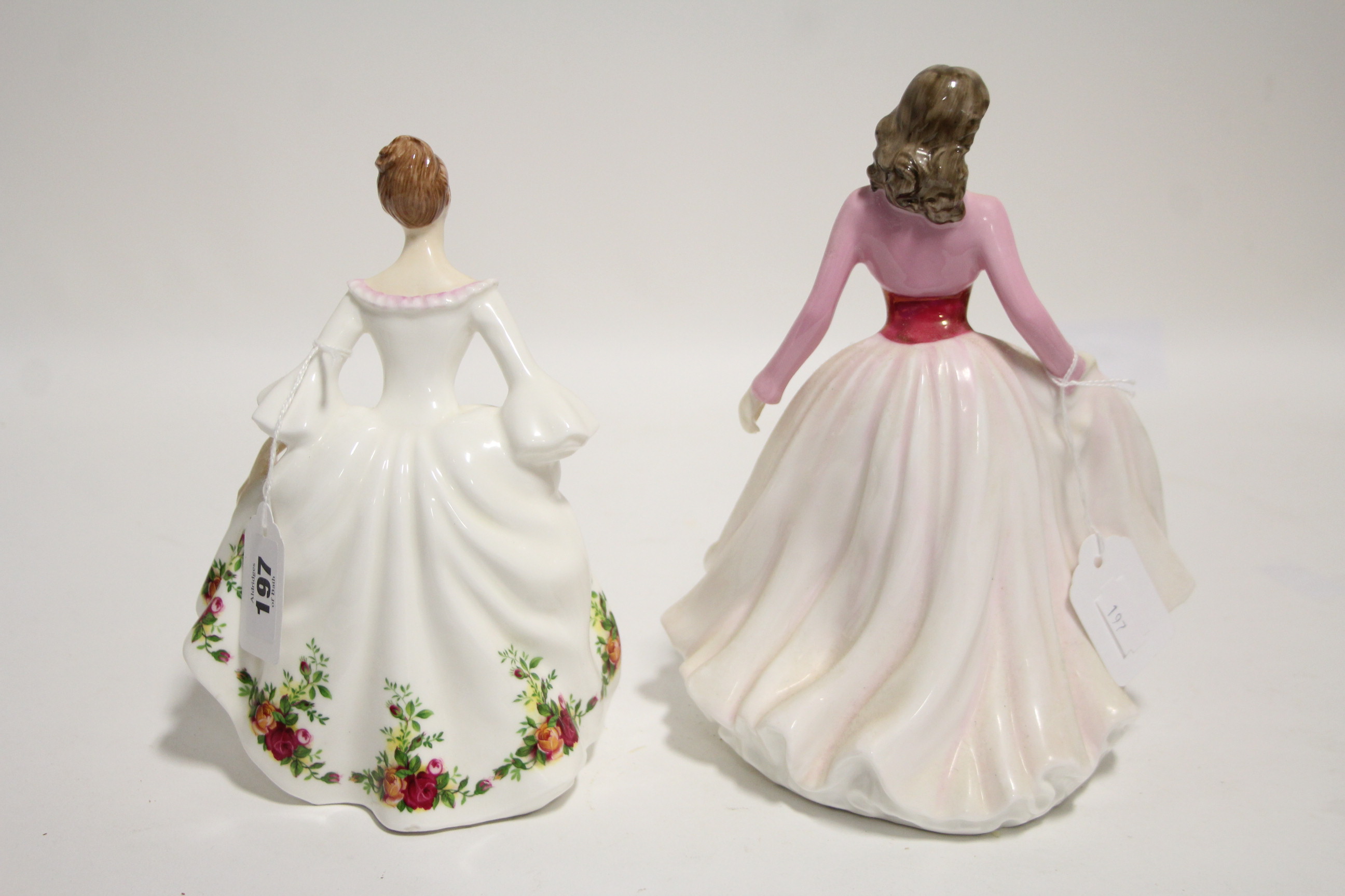 Two Royal Doulton bone china figures “Country Rose” (HN 3221), & “Happy Anniversary Pink”, (HN - Image 2 of 3