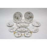 Fifteen items of Royal Worcester porcelain dinner, tea & kitchenware of white ground & with bright-
