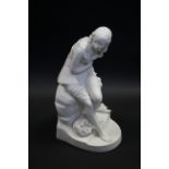 A Minton parian figure of Dorothea, after the original marble sculpture by John Bell, 13½" high;