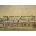 LANSDOWN, Henry Venn (1806-1860). A pair of views of Bath with numerous figures & sedan chairs,