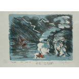 HOPE, Polly (contemporary). Three coloured lithographs of Shakespearian scenes from Macbeth, all