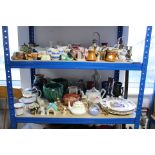 Various items of decorative china, glassware, pottery, etc., part (w.a.f.).