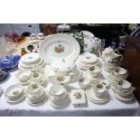 A Wedgwood of Etruria “Moss Rose” pattern extensive seventy-piece part dinner & tea service, part