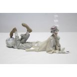 A Lladro porcelain large figure titled: “Clown” (NO. 4618).