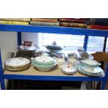 Various items of decorative dinnerware, teaware, etc., part (w.a.f.).