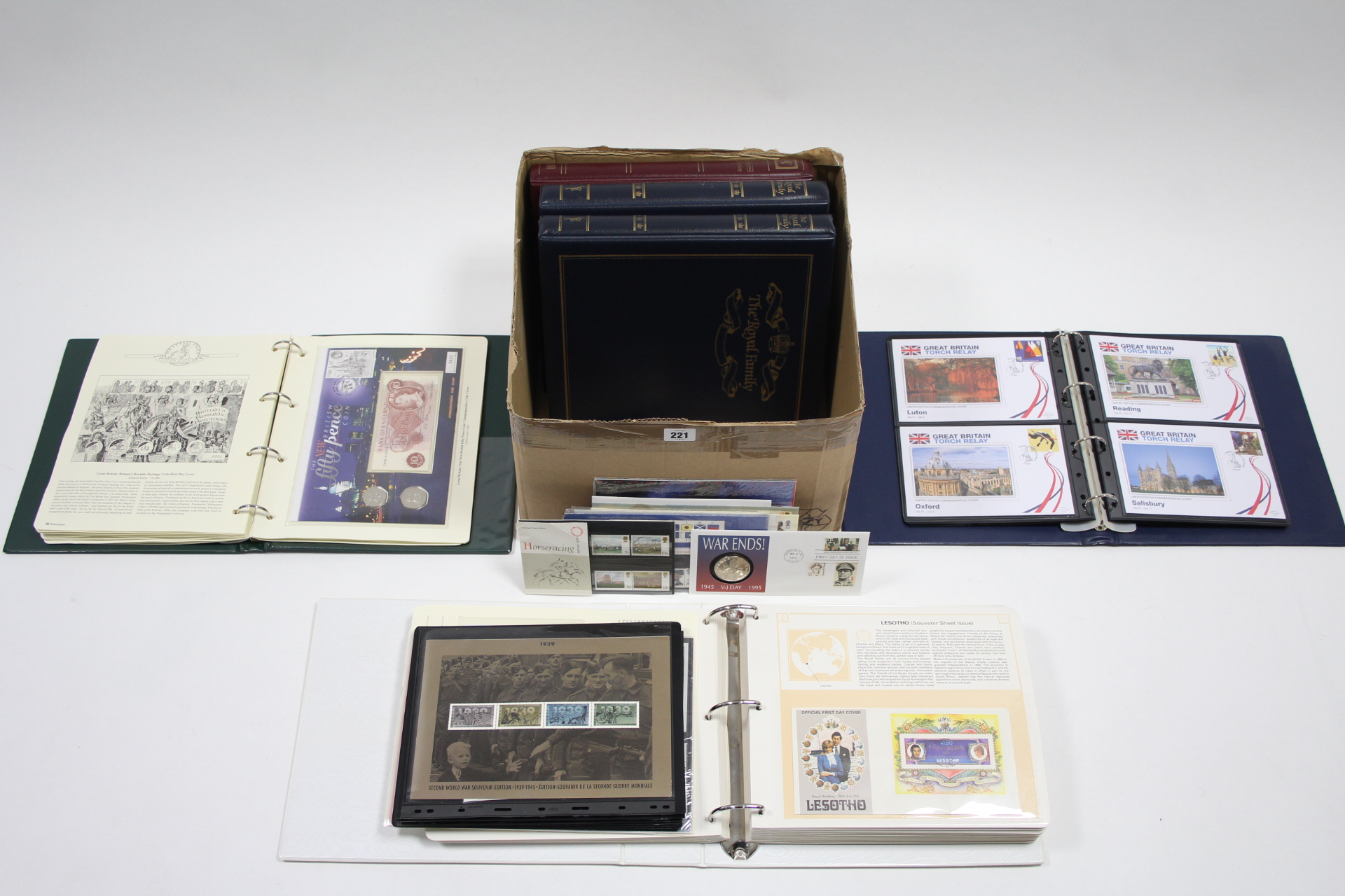 A collection of G.B. & commonwealth commemorative stamps; First Day covers; coin & note covers;