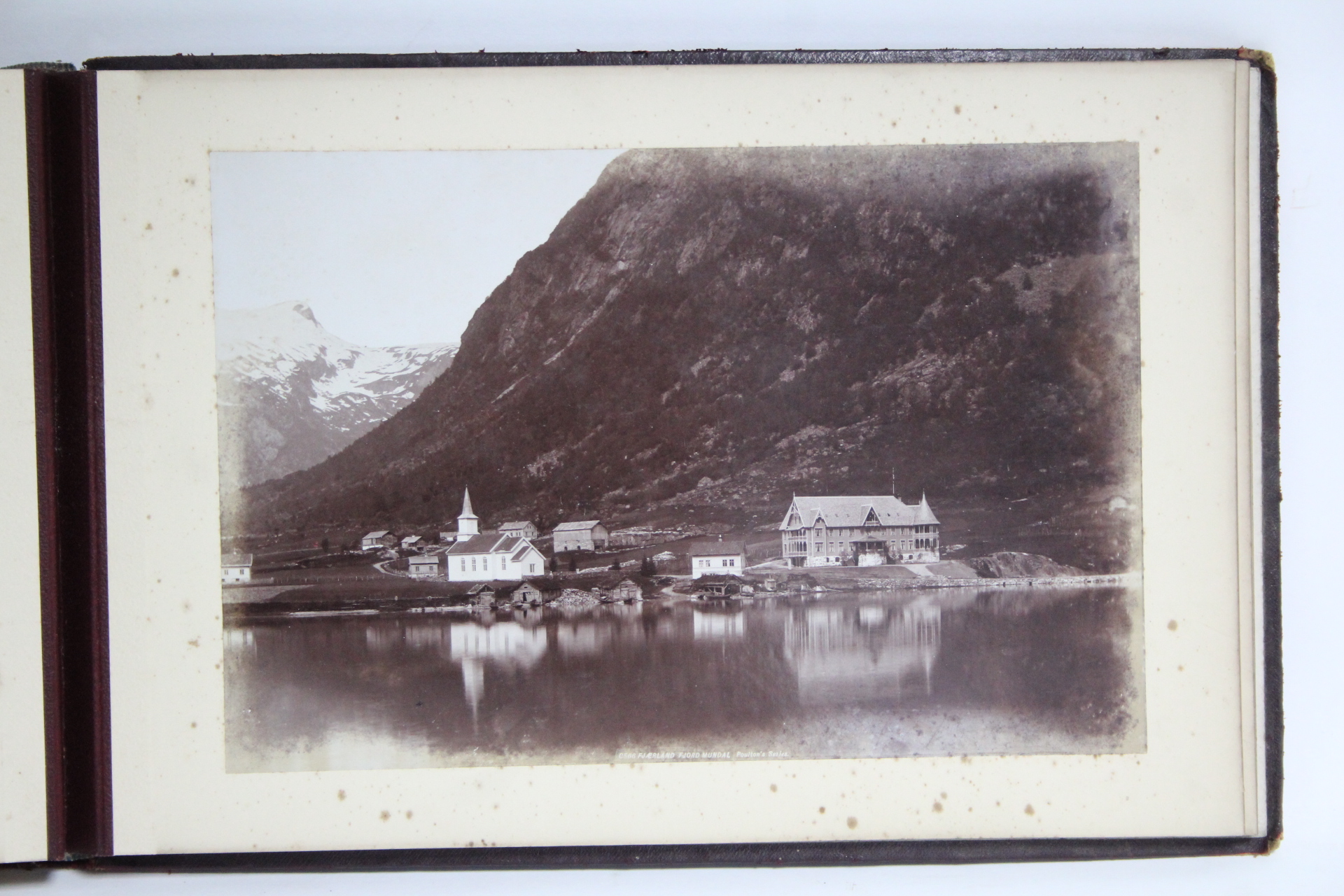 A Victorian leather-bound family photograph album titled: “A CRUISE ON THE MIDNIGHT SUN” - Image 9 of 10