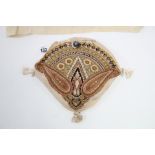 A late 19th/early 20th century embroidered satin evening bag; & a late 19th/early 20th century