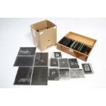 Various ¼-plate & ½-plate glass negatives, some sailing related.