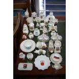 Thirty-five various items of crested china by W. H. Goss, Carlton, etc.