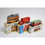 Two Corgi Classics Public Transport scale models “AEC Regal David Macbrayne Ltd” (No. 97021); & “