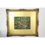 A watercolour painting of a farmyard scene signed M. Delfs, 6¼” x 7¾”; another watercolour