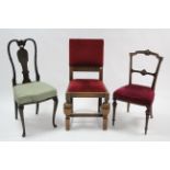 Five various dining chairs & occasional chairs.