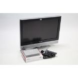 A Panasonic Viera 32” LCD television & two Freesat satellite receivers, each with remote control,