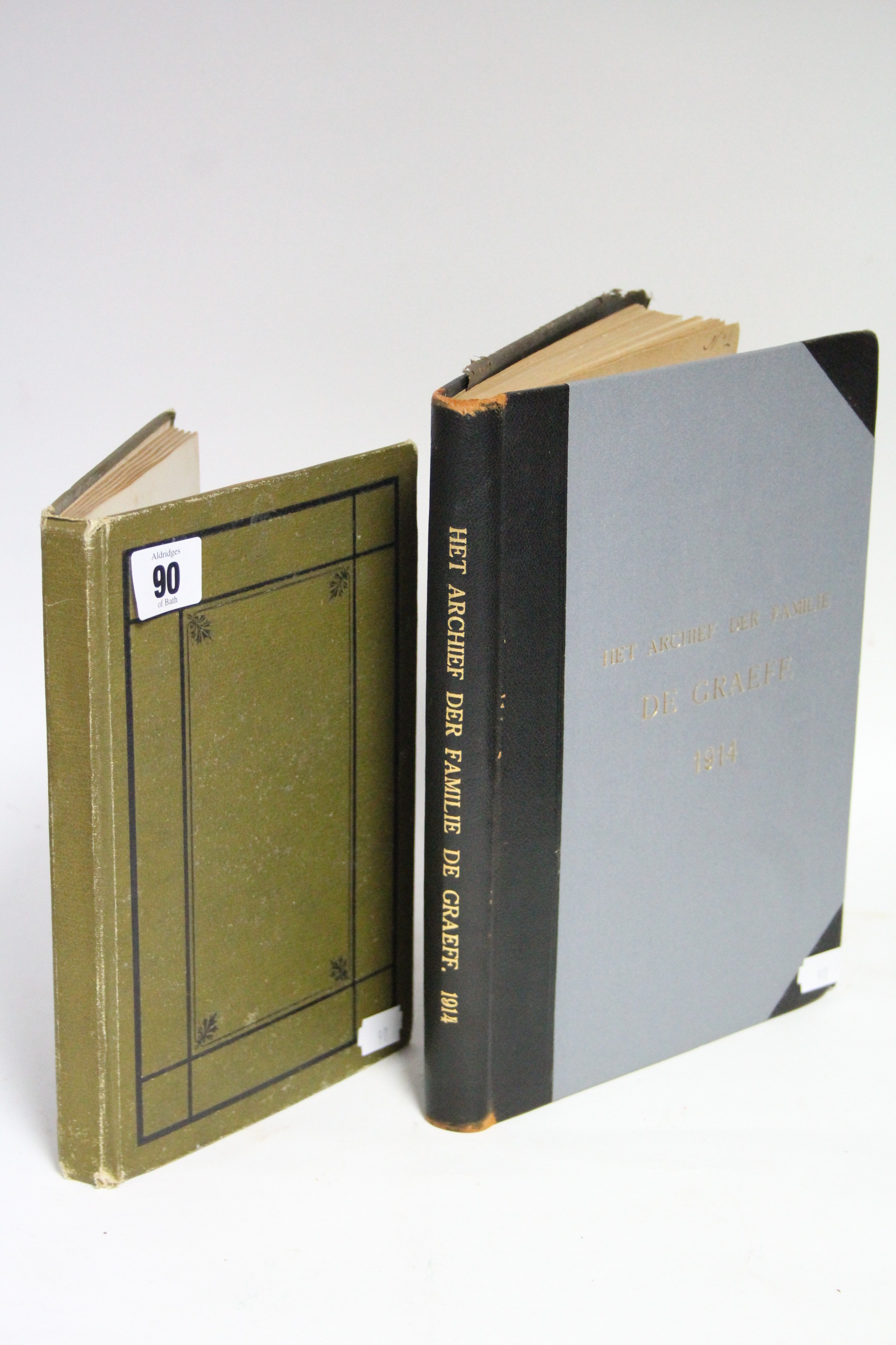An early 20th century Dutch volume “Het Archief Der Familie De Graeff, Inventaris En Regesten” by Mr