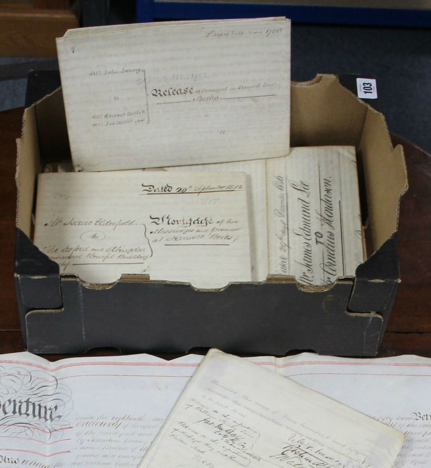 Seventeen various 18th & 19th century Vellum indentures, all unframed. - Bild 2 aus 2