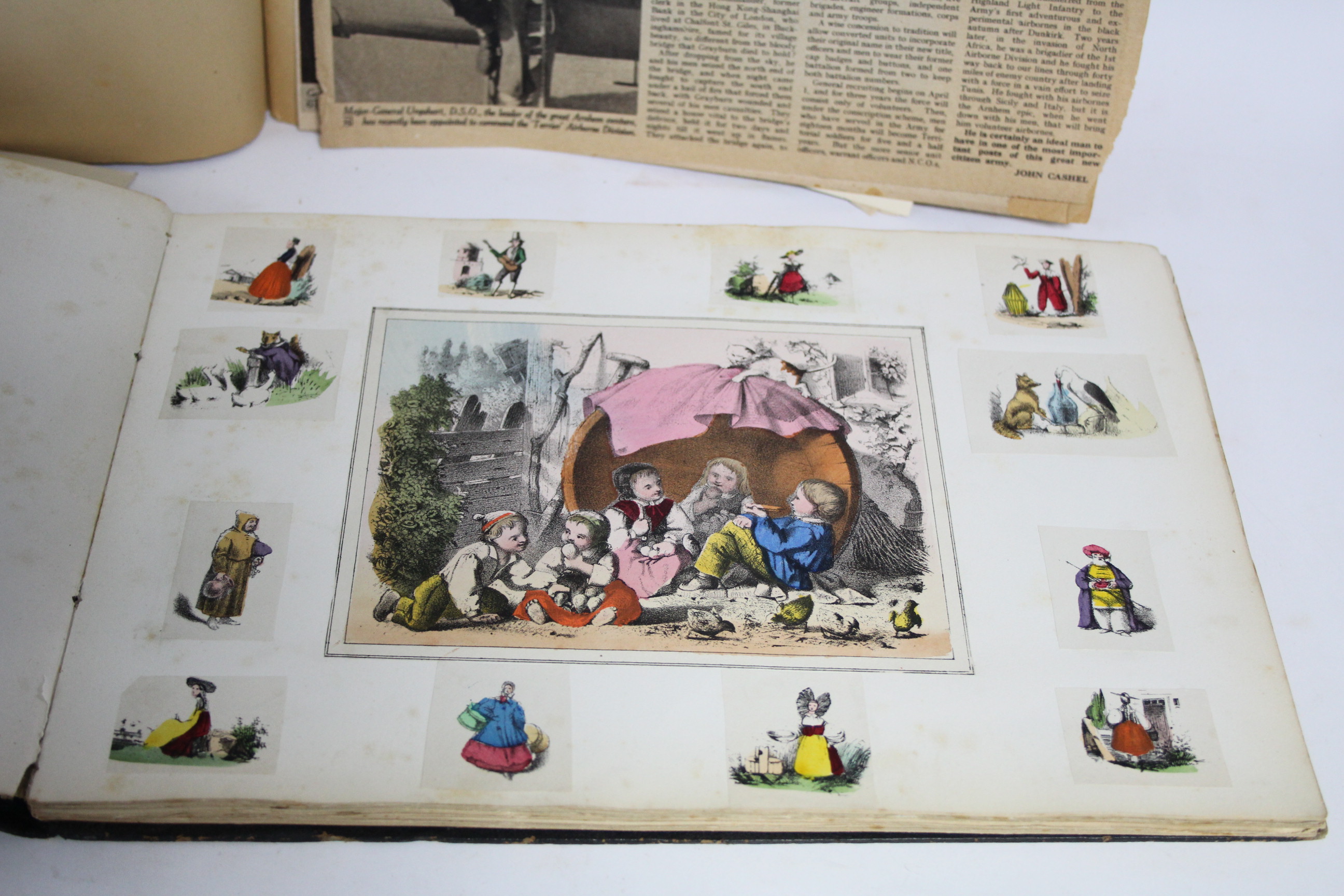 Two scrap books containing numerous illustrations, newspaper cuttings, etc. - Bild 7 aus 13