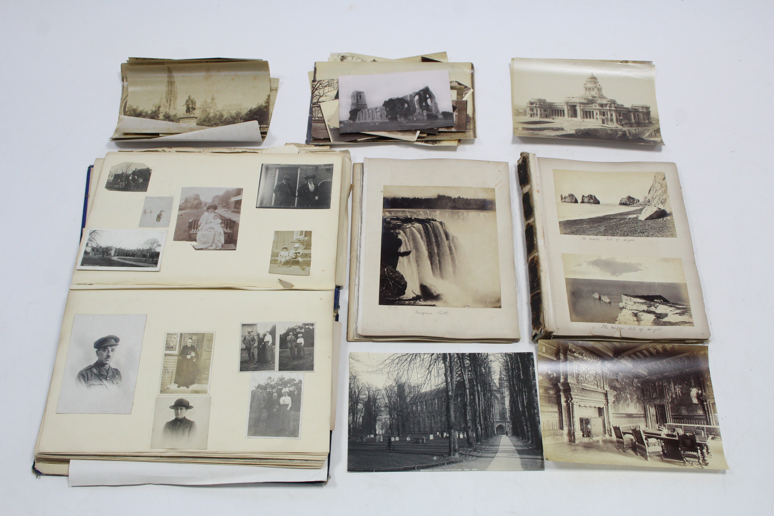 A collection of assorted family photographs, scraps, etc., relating to the Formby family of Formby