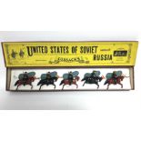 A set of Britains painted lead soldier figures “COSSACKS, UNITED STATES OF SOVIET RUSSIA” (No. 136),