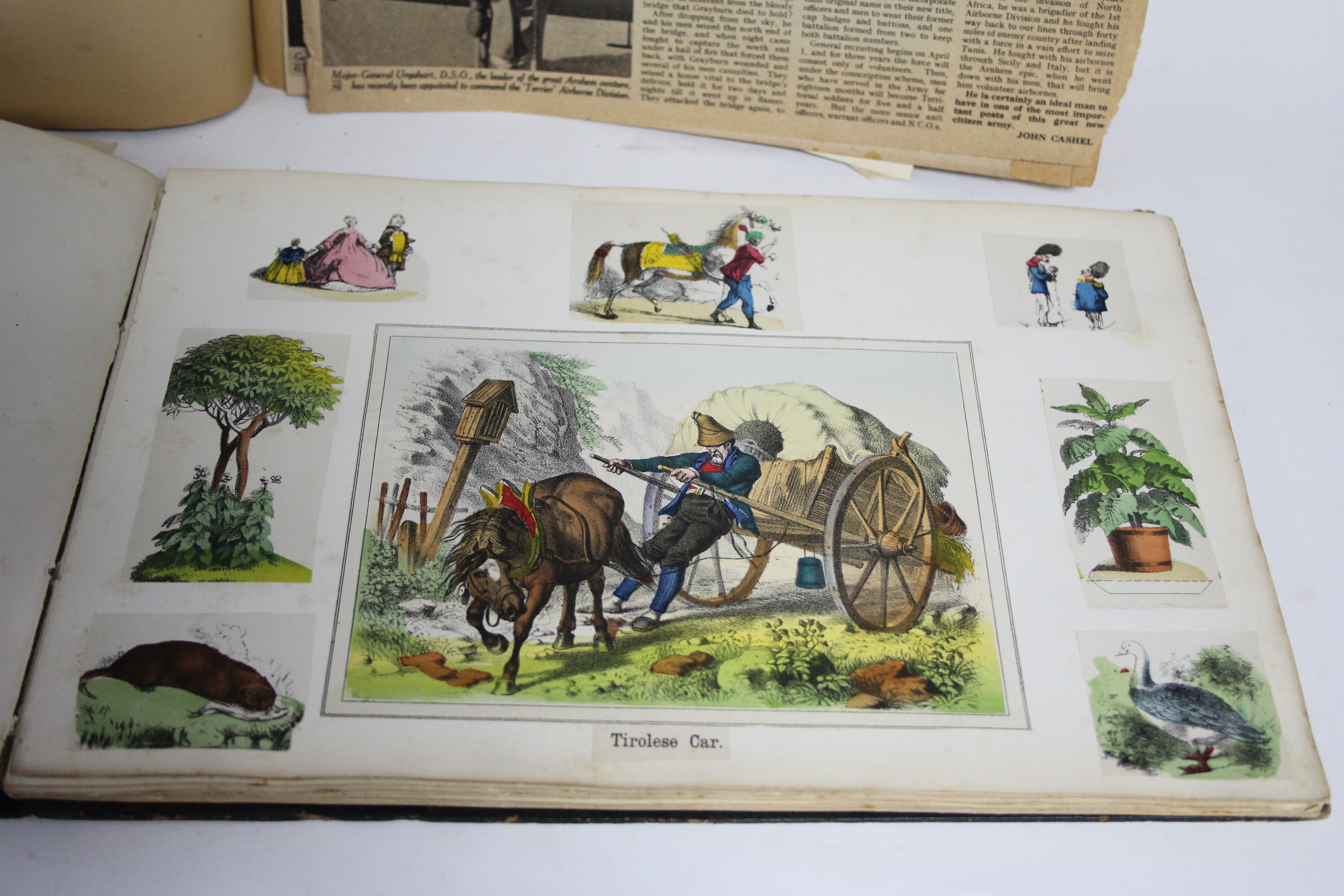 Two scrap books containing numerous illustrations, newspaper cuttings, etc. - Bild 10 aus 13