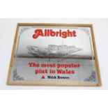 Five rectangular brewery advertising mirrors: “Allbright”, “Cambrian”, “Georges”, “Hall &