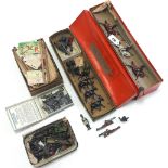 Various painted lead soldier figures & accessories, boxed & unboxed.
