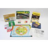 A Gibson’s “Wembley” board game; a “Real Madrid Centenary” box set (1902-2002), as-new; and an “