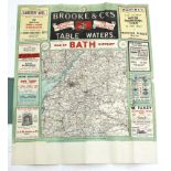 A Hardings guide map to “The District of Bath” circa early/mid-20th century; together with an