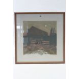 A Limited Edition coloured print after Jenny Millbank titled: “Yorkshire Barn” (Ltd. Ed. No. 20/20),