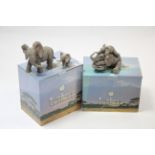 Two other Country Artists “Tuskers” elephant ornaments “Reachin Out” & “Steppin Out”, both boxed.