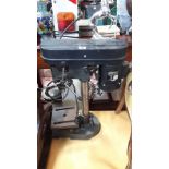 A Chio 5-speed electric bench drill, & various other power tools & hand tools, etc.