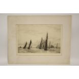 WYLLIE, William Lionel (1851-1931). A black & white etching titled: "The Jenkin Swatchway", signed