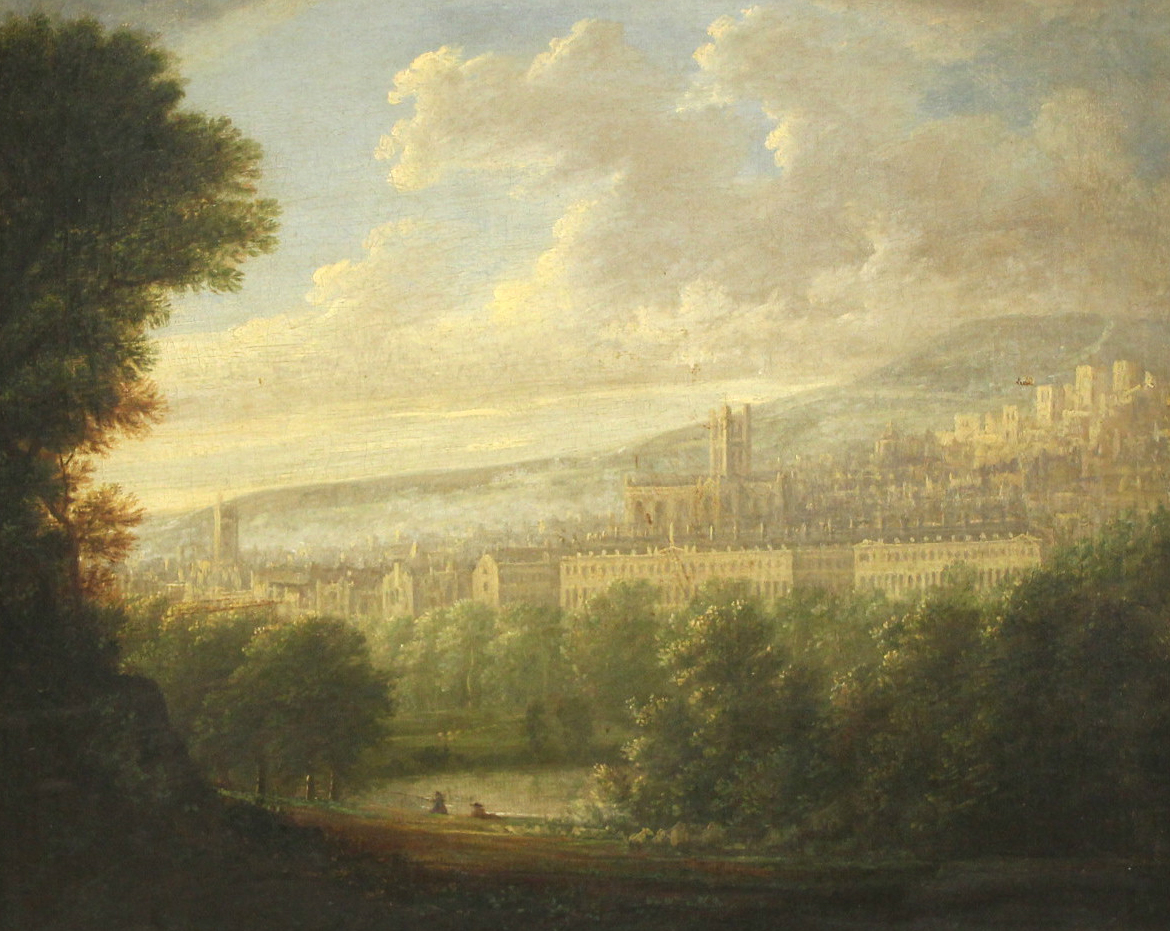 ENGLISH SCHOOL, late 18th/early 19th century. A view of the City of Bath looking towards South - Image 2 of 4