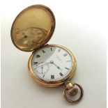 A Waltham gent’s pocket watch, the white enamel dial with black roman numerals & subsidiary seconds,