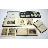 Four various photograph albums including views of Italy, Woodbury-type portraits, etc.