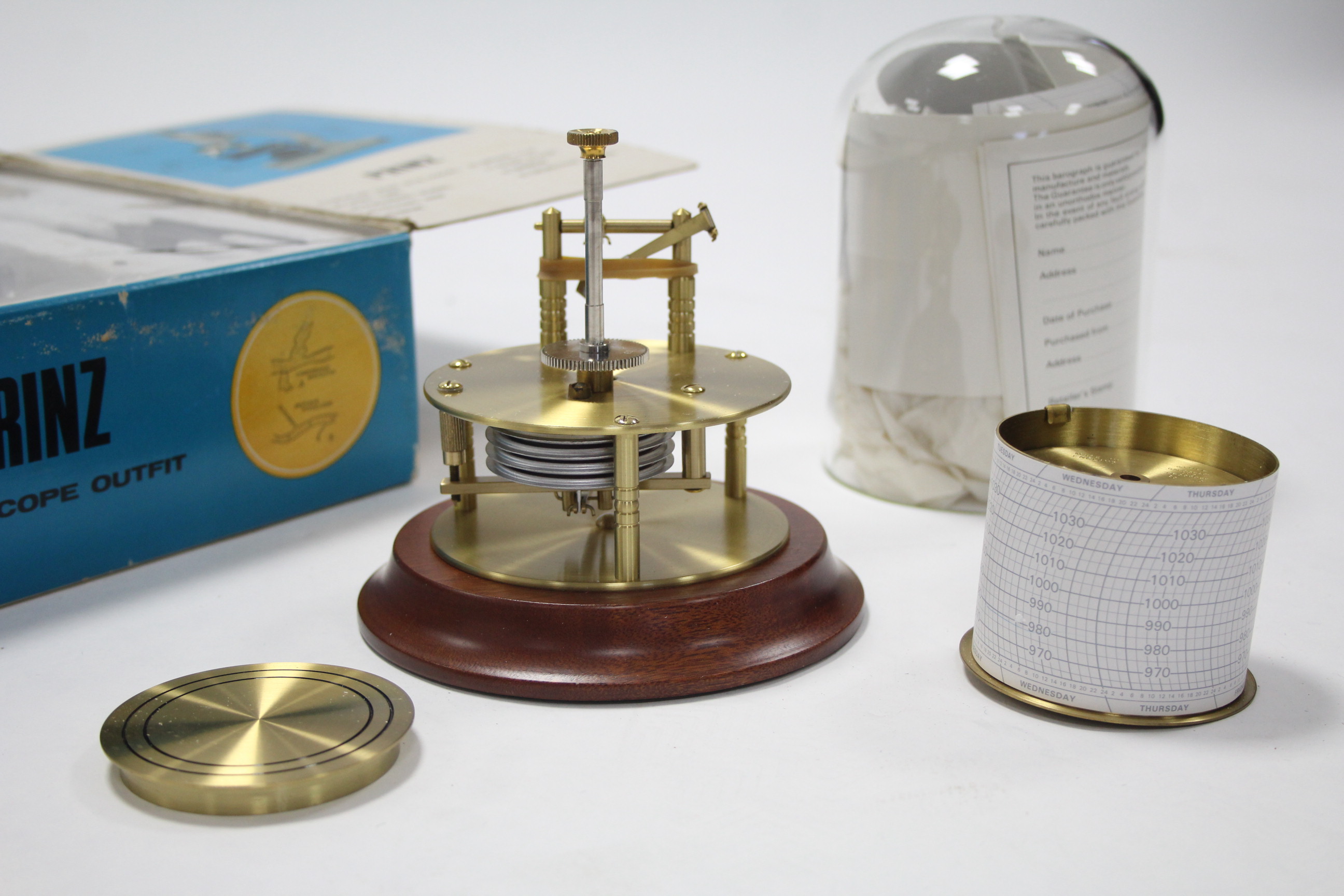 A Prinz “Microscope Outfit” (Model 150); & a modern barograph & recorder, both boxed. - Image 3 of 4