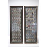 John Player, two sets of cigarette cards “Cricketers 1934” & “Cricketers 1938”, each displayed in