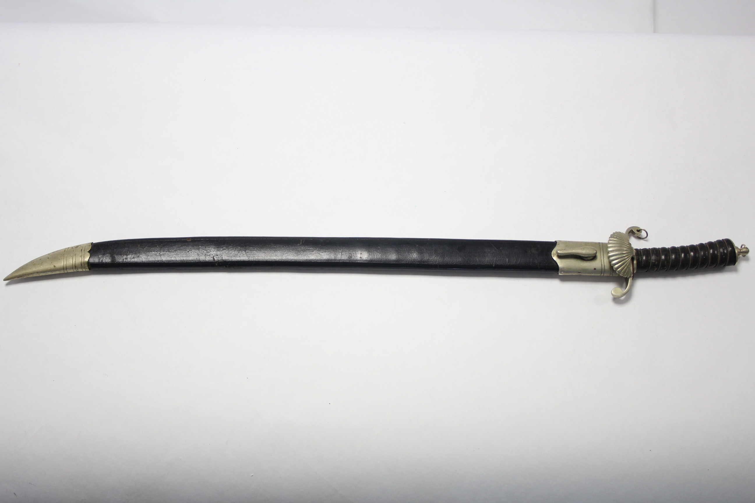AN 18th CENTURY-STYLE GERMAN(?) HUNTING SWORD, with 24¾” long single-edge curved blade, with wire - Image 7 of 7