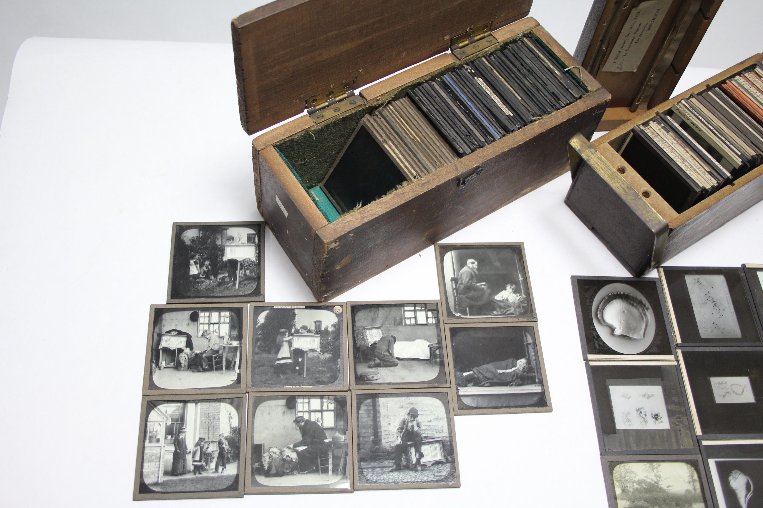 Two sets of Primus magic lantern slides, each set boxed; & various other magic lantern slides, - Image 2 of 7