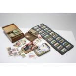 An album of mixed cigarette cards, & various loose cigarette & tea cards.