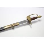 A MID-19th CENTURY AMERICAN INFANTRY SOLDIER’S SWORD, with 30¼” long single-edge curved blade,