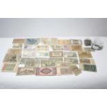 Various British & foreign coins, banknotes, etc.