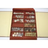 A collection of Victorian & later British silver & copper coins; a small quantity of foreign