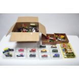 Approximately one hundred various scale models by Corgi, Lledo, & others, boxed & un-boxed.