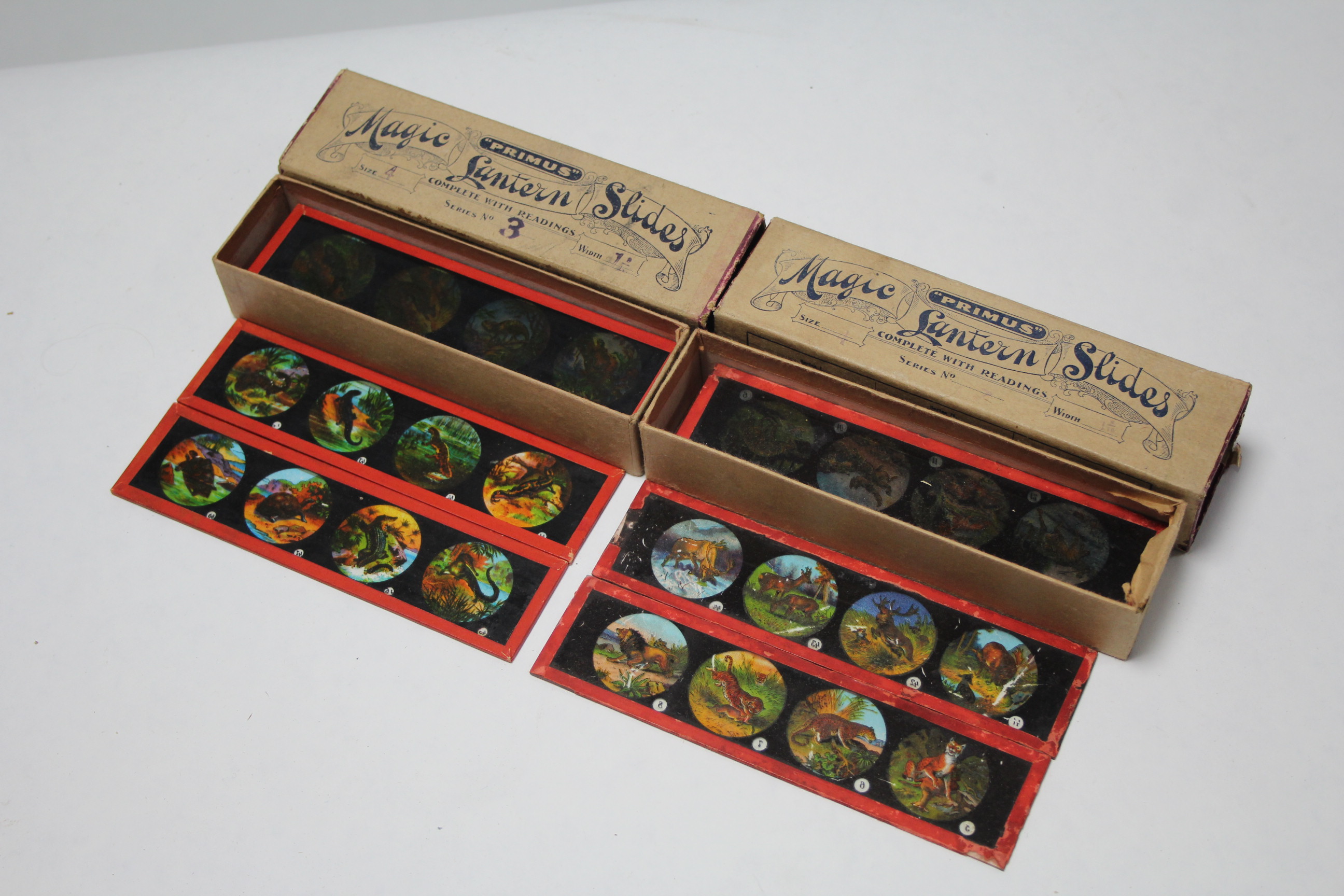 Two sets of Primus magic lantern slides, each set boxed; & various other magic lantern slides, - Image 7 of 7