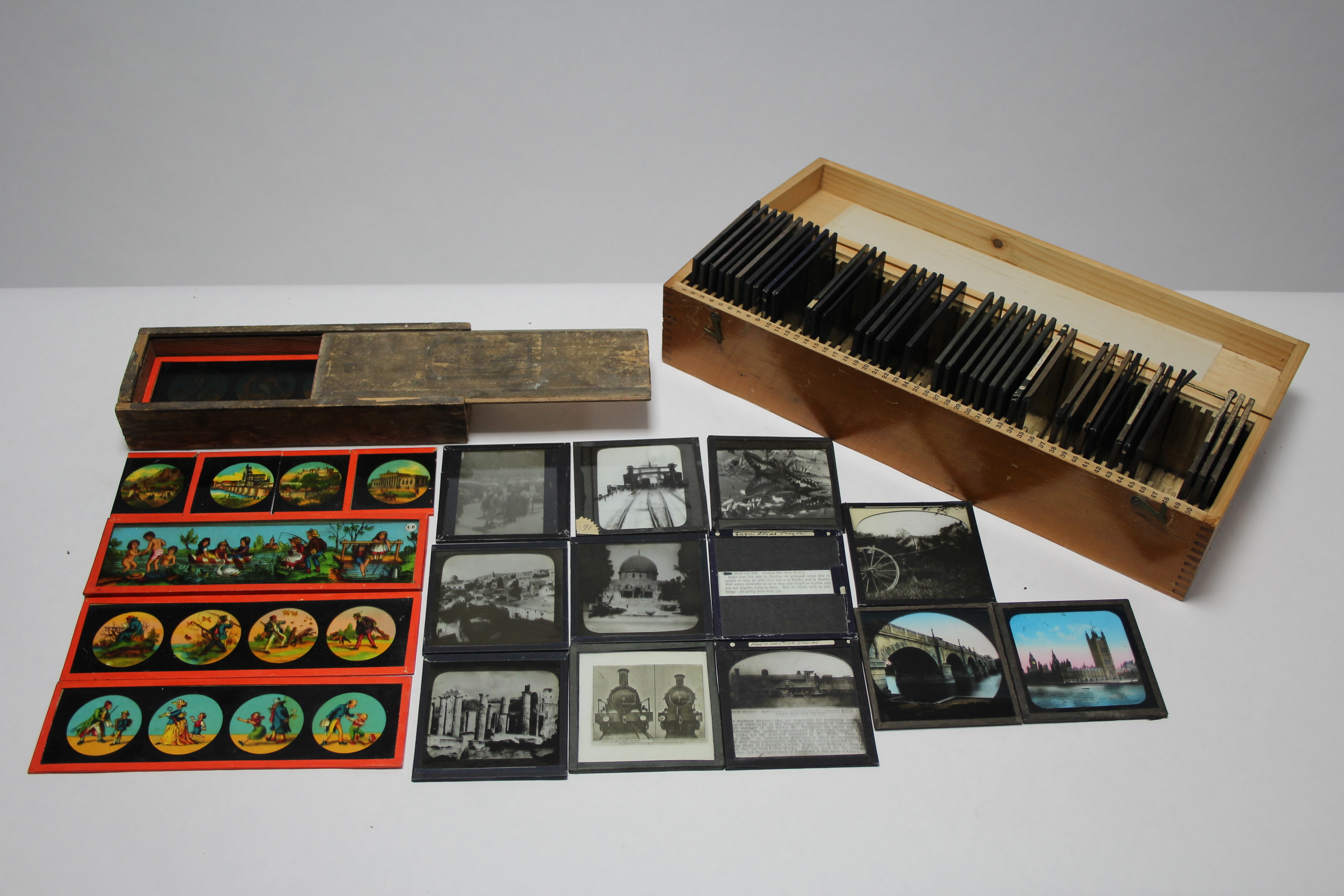 Two sets of Primus magic lantern slides, each set boxed; & various other magic lantern slides, - Image 6 of 7