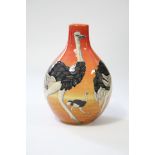 An Ostrich Natural fig-shaped vase, designed by Sally Tuffin; 6¾” high, numbered 9/10; & A